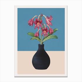 Flowers in Black Vase 2 Canvas Print