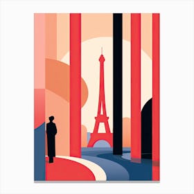 Nice, France, Bold Outlines 3 Canvas Print