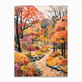 Autumn City Park Painting Royal Park Kyoto Japan 2 Canvas Print