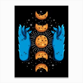 Cookie Moon Phases Canvas Print