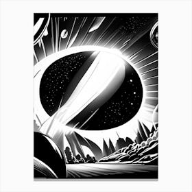 Cosmic Ray Noir Comic Space Canvas Print