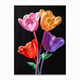 Bright Inflatable Flowers Flax Flower 1 Canvas Print