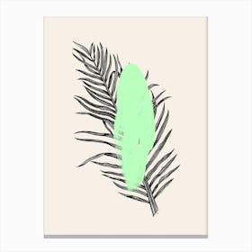 Tropical Tree Light Green Canvas Print
