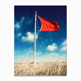 Red Warning Flag Canvas Print