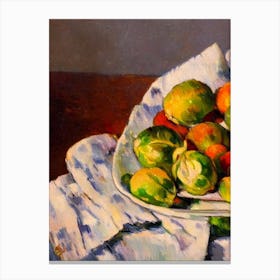 Brussels Sprouts Cezanne Style vegetable Canvas Print