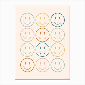 Smiley Faces Canvas Print