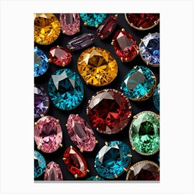 Gemstones of grooved colors Canvas Print