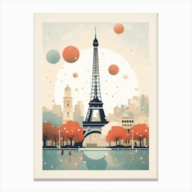 Paris Eiffel Tower poster Canvas Print