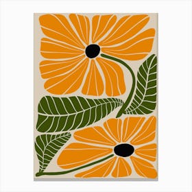 Orange Daisy 1 Canvas Print