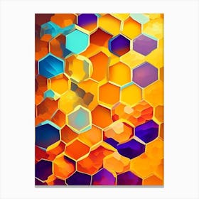 Honeycomb Background Painting 3 Canvas Print
