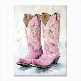 Pink Cowboy Boots 5 Canvas Print