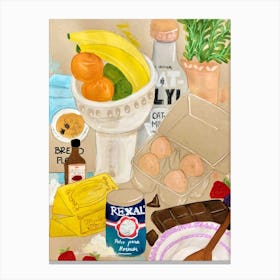 Cluttered Baking Canvas Print