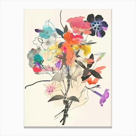 Phlox 4 Collage Flower Bouquet Canvas Print
