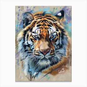 Siberian Tiger Pastel Watercolour 1 Canvas Print