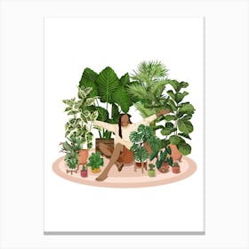 Cora The Plant Lover Canvas Print