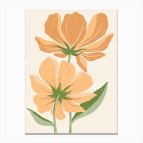 Two Orange Flowers Canvas Print