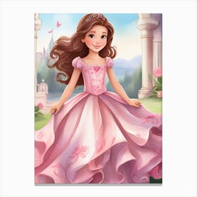 Pink Party Dress Canvas Print