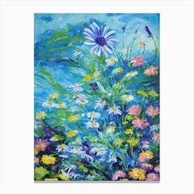 Osteospermum Floral Print Bright Painting Flower Canvas Print