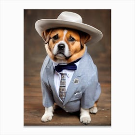 Dog In A Suit 1 Canvas Print