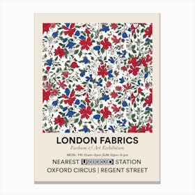 Poster Lily Lane London Fabrics Floral Pattern 2 Canvas Print