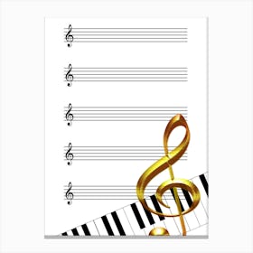 Piano Sheet Music Canvas Print