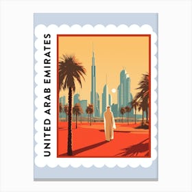 United Arab Emirates 2 Travel Stamp Poster Canvas Print