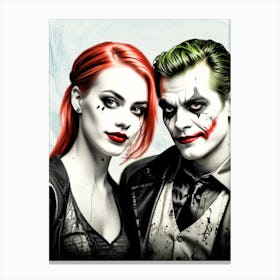 Joker And Batman Canvas Print