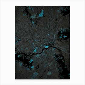 Default London Black Blue Map Art 0 (1) Canvas Print