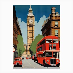 London Street Scene 3 Canvas Print