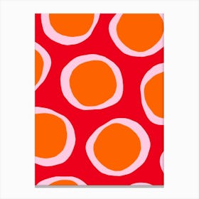 Orange Circles 2 Canvas Print