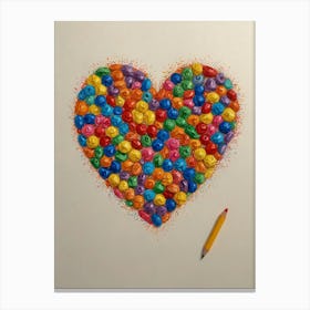 Heart Of Candy Canvas Print