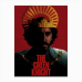 The Green Knight Poster In A Pixel Dots Art Style Canvas Print