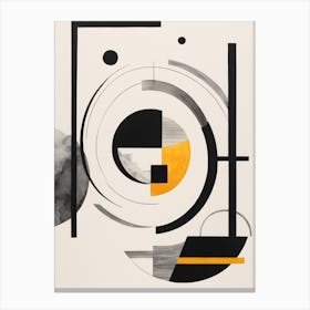 Abstract Painting - Black and Yellow Canvas Print