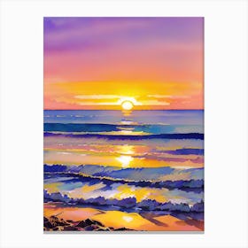 Sunset On The Beach 1 Canvas Print