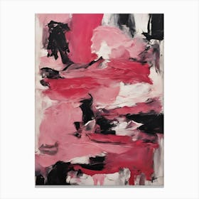 Abstract In Pink And Black 1 Canvas Print