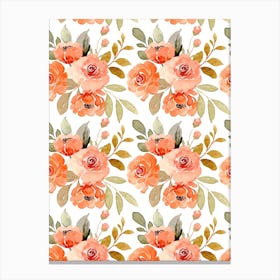 Peach Roses.Colorful roses. Flower day. artistic work. A gift for someone you love. Decorate the place with art. Imprint of a beautiful artist. Canvas Print