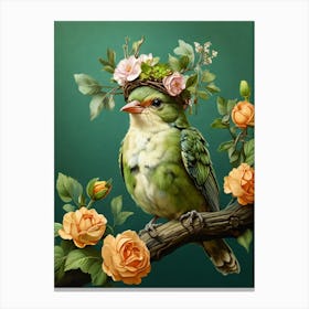 Bird In A Crown 3 Canvas Print