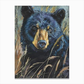 Black Bear Pastel Watercolour 2 Toile