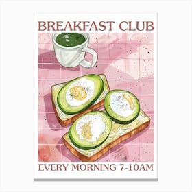 Breakfast Club Poached Eggs 3 Canvas Print