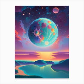 Fantasy Galaxy Ocean Canvas Print