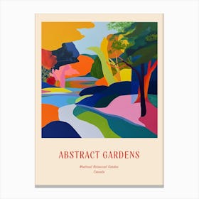 Colourful Gardens Montreal Botanical Garden Canada 1 Red Poster Canvas Print
