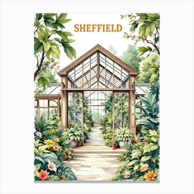 Sheffield Retro Vintage Travel V 01 Canvas Print