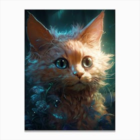 Cat In The Forest Canvas Print