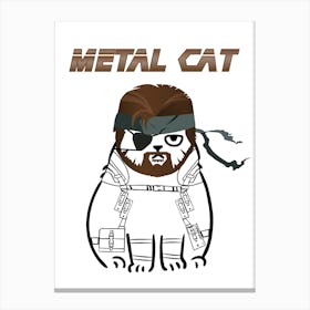Metal Cat Canvas Print