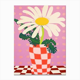 Daisies Flower Vase 2 Canvas Print