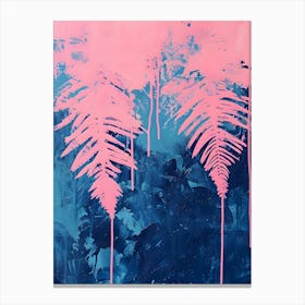 Pink Ferns Canvas Print