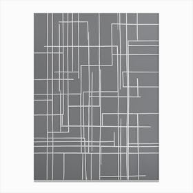 Abstract Lines On A Grey Wall Canvas Print