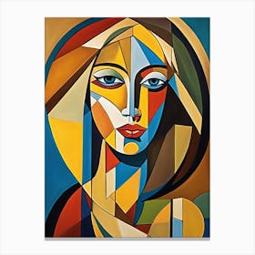 Woman Portrait Cubism Pablo Picasso Style (10) Canvas Print
