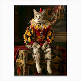 Clown Cat Canvas Print