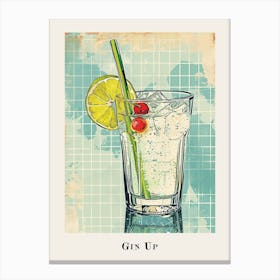 Gin Up Poster Canvas Print